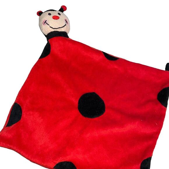 Burton Security Blanket Lovey Ladybug Plush Nursery Baby Shower Gift Decor 12" - Picture 5 of 11